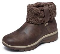 Skechers Botas de tobillo para mujer, fáciles de llevar y acogedoras, con 2 manos libres, Chocolate, 36 EU
