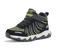 Skechers Botas de Tobillo Rugged Ranger Storm Trail para niño, Negro sintético Negro Verde Ribete, 1.5 UK Child