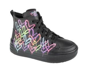 Skechers Botas HyperliftAnkle para niña, Negro sintético Multi Trim, 10 UK Child