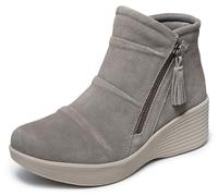 Skechers Botas Parallel Lite para mujer, Gris topo oscuro, 8.5