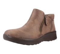 Skechers - Botín con cuña y plataforma con cierre de cremallera,elástico lateral,zapato abotinado para: Mujer color: CHOC talla:35