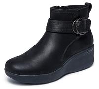 Skechers Pier-lite-Forever Chic - Botines para mujer, Negro/Negro, 39 EU