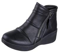Skechers Botines Parallel Lite para mujer, Negro/Negro, 41 EU
