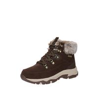 Skechers Trego Snow Worries, Botas para Senderismo Mujer, Chocolate Suede/Duraleather/Faux Fur, 40 EU