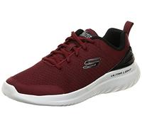 Skechers Bounder 2.0 Nasher, Zapatillas de Deporte Hombre, Burgundy Mesh Black Trim, 46 EU