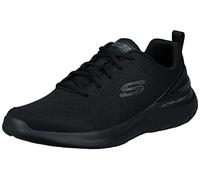 Skechers Bounder 2.0 Nasher, Zapatillas de Deporte Hombre, Malla Negra con Ribete Negro, 39.5 EU