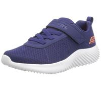Skechers Bounder Baronik, Zapatos Deportivos Niños, Navy Textile / Synthetic / Orange Trim, 32 EU