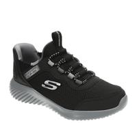 Skechers Bounder Brisk-Burst, Zapatillas, Black Synthetic/Textile/Charcoal Trim, 27.5 EU