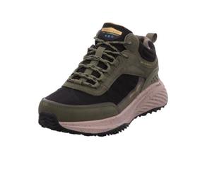Skechers Bounder RSE Brekor - Tenis para Hombre, Malla de Nobuk Verde Oliva con Ribete Negro, 43 EU