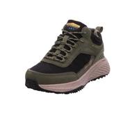 Skechers Bounder RSE Brekor - Tenis para Hombre, Malla de Nobuk Verde Oliva con Ribete Negro, 44 EU