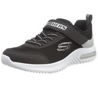 Skechers Bounder-Tech, Zapatos Deportivos Niños, Black & Silver Synthetic / Textile / Trim, 28 EU