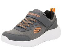 Skechers Bounder Techrox - Tenis para niño, Gris sintético Gris Textil Negro Orang, 10.5 UK Child