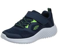 Skechers BOUNDER VOLTVOR, Zapatillas para Niños, Navy & Lime Synthetic / Textile / Trim, 30 EU