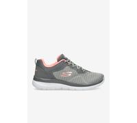 Zapatillas Skechers Bountiful - Quick Pa Mujer Gray Engineered Mesh / Coral Trim 36