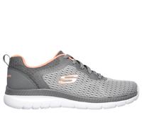 Zapatillas Skechers Bountiful - Quick Pa Mujer Gray Engineered Mesh / Coral Trim 36
