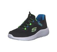 Skechers Boy's Bounder Brisk-Burst Sneaker, Black Blue Lime, 33 EU