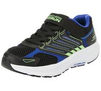 Skechers Boys, Zapatillas Niños, Black Synthetic Textile Blue Lime Trim, 28 EU