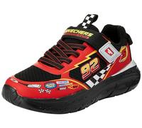Skechers Boys, Zapatillas Niños, Black Synthetic Textile Red Trim, 34 EU