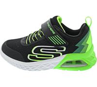 Skechers Boys, Zapatillas Niños, Black Textile Synthetic Lime Trim, 29 EU