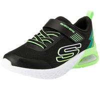 Skechers Boys, Zapatillas Niños, Black Textile Synthetic Lime Trim, 34 EU