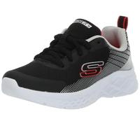 Skechers Boys, Zapatillas Niños, Black Textile Synthetic Silver Red Tri, 37.5 EU
