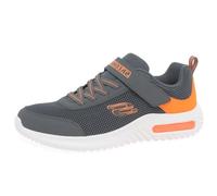 Skechers Boys, Zapatillas Niños, Charcoal Orange Synthetic Textile Trim, 34 EU