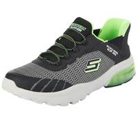 Skechers Boys, Zapatillas Niños, Charcoal Textile Black Synthetic Trim, 27 EU