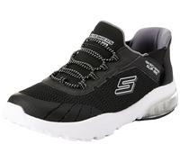 Skechers Boys, Zapatillas Niños, Ribete Sintético de Color Negro Y Carbón, 33.5 EU