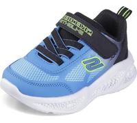 Skechers Boys, Zapatillas Niños, Tela Sintética Color Carbón Ribete Azul, 30 EU
