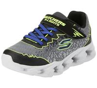 Skechers Boys - Zapatillas para niños y jóvenes, Black Synthetic Yellow Blue Trim, 22 EU