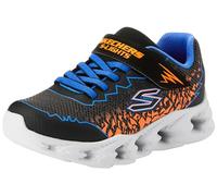 Skechers Boys, Zapatillas Unisex niños, Black Synthetic Blue Orange Trim, 22 EU