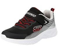 Skechers Boys, Zapatillas Unisex niños, Black Textile Synthetic Silver Red Trim, 31 EU