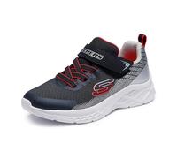 Skechers Boys, Zapatillas Unisex niños, Black Textile Synthetic Silver Red Trim, 31 EU