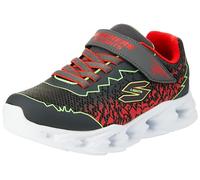 Skechers Boys, Zapatillas Unisex niños, Charcoal Synthetic Lime Red Trim, 34 EU