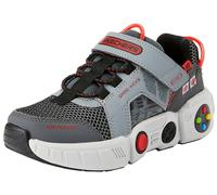 Skechers Boys, Zapatillas Unisex niños, Grey Synthetic Black Textile Multi Trim, 27 EU