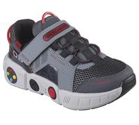Skechers Boys, Zapatillas Unisex niños, Grey Synthetic Black Textile Multi Trim, 28.5 EU