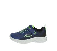 Skechers Boys, Zapatillas Unisex niños, Navy Textile Synthetic Black Lime Trim, 28 EU