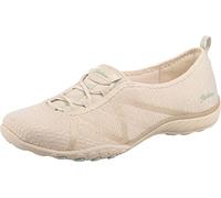 Skechers BREATHE-EASY A-LOOK, Zapatillas para Mujer, Natural Soft Knit Mesh/ Aqua Trim, 36 EU