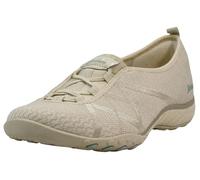 Skechers BREATHE-EASY A-LOOK, Zapatillas para Mujer, Natural Soft Knit Mesh/ Aqua Trim, 38.5 EU