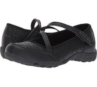 Skechers BREATHE-EASY PLAYGROUND POPPIES, Merceditas para Niñas, Black Action Leather, 28 EU