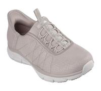 Skechers Brilliance-Night Shift - Tenis sin Cordones para Mujer, Gris Topo, 38.5 EU