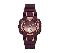 Skechers Brynwood Reloj analógico digital de plástico burdeos para mujer (modelo: SR2155)