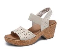 Skechers Brystol-Beach Bliss, Sandalias con cuña Mujer, Natural, 39 EU
