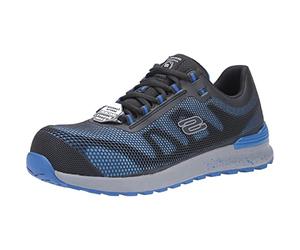 Skechers BULKLIN LYNDALE, Zapatillas para Hombre, Blue Textile/Synthetic, 40 EU