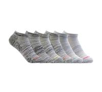 Skechers Calcetines deportivos para mujer, 6 unidades, corte bajo, color | Skechers S108498-GRY - Calcetines deportivos para mujer, 6 unidades, diseño de rayas, color gris
