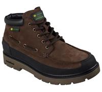 Skechers Caldwell Cutler - Botines para hombre, Piel sintética color chocolate, 42.5 EU