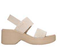 Skechers Cali Day, Sandalia con talón Mujer, White, 41 EU