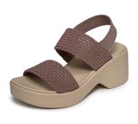 Skechers Cali Day, Sandalias con cuña Mujer, Marrón, 41 EU