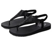Skechers Cali, Sandalia Mujer,Borde de Diamantes de Imitación Mitobuck Negro, 40 EU