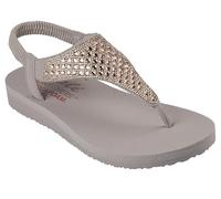 Skechers Cali, Sandalia Mujer,Ribete de Diamantes de Imitación Mitobuck Taupe, 41 EU